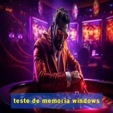 teste de memoria windows